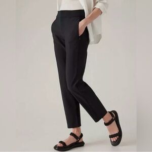 Athleta Stellar Skinny Black Stretch Casual Side Zip Pockets Trouser Pants 6